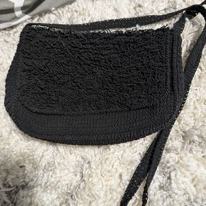 Elegant Black Textured Women's Bag